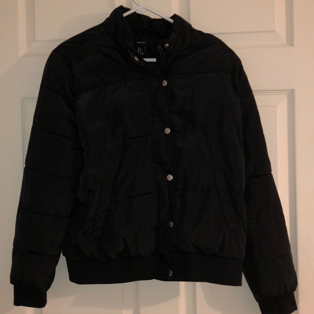 Black puffy coat
